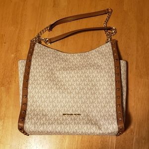 Michael Kors Leather Logo Shoulder Bag